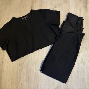 Black Maternity Scrub Set